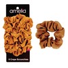 Amelia Beauty | 3in Brown Crepe Scrunchies | Soft, Gentle