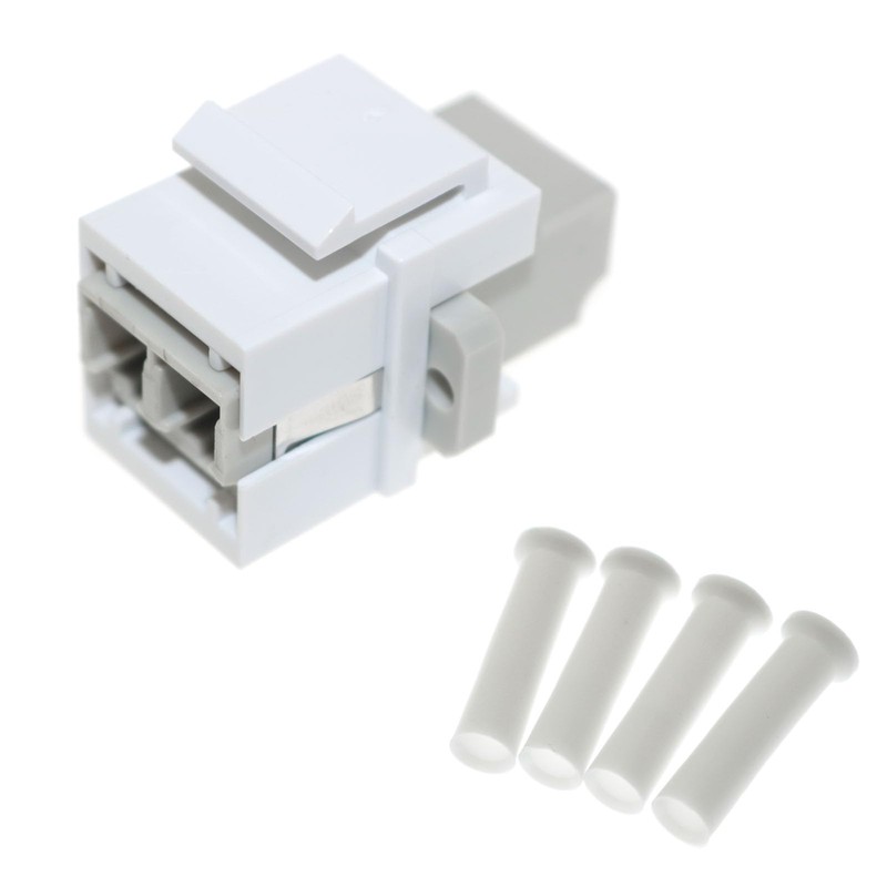 Lind Kitchen Snap-On LC UPC Duplex Fiber Optic Keystone Coupler