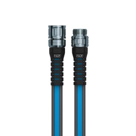 FITT Force Pro Water Hose, Lightweight Ultra Flexible Durable Kink-Free Heavy-Duty Commercial Grade Flat Garden Hose, Grey and Blue, 25-Feet x 5/8-Inch