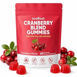 avaroot Cranberry Blend Gummies, Cranberry Probiotics for Women Vaginigal Health, Support Urinary Comfort, Healthy Smell, Yeast Balance and Flora, Imm