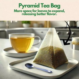 Tozzy Organic Dandelion Root Tea - 100 Count (Plant-Based Pyramid Tea Bags)