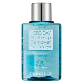 The Face Shop Herb Day Lip & Eye Makeup Remover Waterproof, 130ml, 1 piece / 더페이스샵 허브 데이 립앤아이 메이크업 리무버 워터프루프, 130ml, 1개