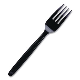Cutlery For Cutlerease Dispensing System, Fork, 6", Black, 960/Box