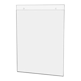 Marketing Holders Wall Mount Sign Holder 8.5"W x 11"H with Mounting Holes Value Pack of 10 Vertical Clear Acrylic Signs