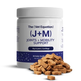 The Vet Equation Joints & Mobility Support for Dogs – Duck-Flavored, 90 Chews – with Glucosamine, Chondroitin & Hyaluronic Acid – Supports Joint Health, Cartilage & Flexibility for Active Mobility