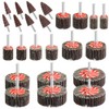 TOVOT 24PCS Mounted Flap Wheels Assortment Kit with 1/4" Mandrel