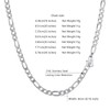 PROSTEEL Smooth Figaro Chain Necklace Stainless Steel Chains Length 14-30