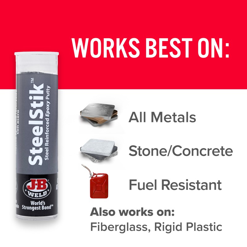 J-B Weld SteelStik, 1 Hour Cure, Steel Reinforced Epoxy Putty