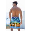 Belovecol Men's Swimming Trunks Quick-Drying Swimming Shorts with Mesh Lining
