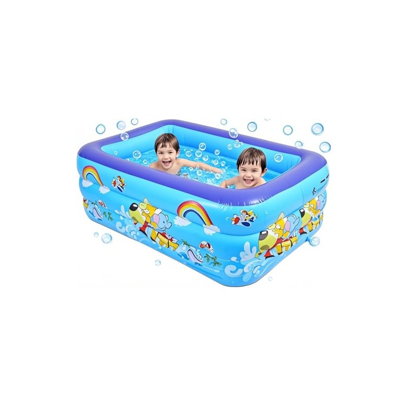 Peziang Swimming Pools, Inflatable Swimming Kiddie Pool for Kids Baby,