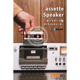 opt！ Cassette Speaker, Portable Bluetooth Speakers, Wireless Speakers, Audio Cassette Tape, Support Type C and SD Card, Mixtape, 80s 90s, Japanese Company (Clear)