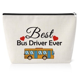 Bus Driver Gifts for Women Makeup Bag Thank You Gifts for Bus Driver End of Term School Bus Driver Gift Birthday Gifts for Her Bus Driver Christmas Retirement Gifts for Bus Driver Travel Makeup Bag