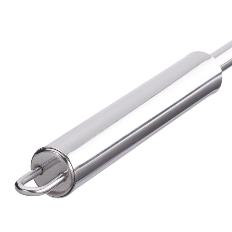 Relaxdays, Silber Profi Fleischklopfer, doppelseitig, Fleischhammer für Schnitzel, Steak, 28cm