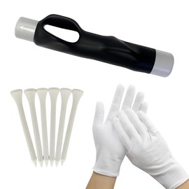 ZQSFPK Golf Grip Training Aid, Golf Swing Trainer with 1 Grip Trainer and 5 Golf Tees, Practice Kit for Swing Accuracy and Muscle Memory, 15.5x3.5 cm Grip with 7 cm Tees and 18x8 cm Gloves