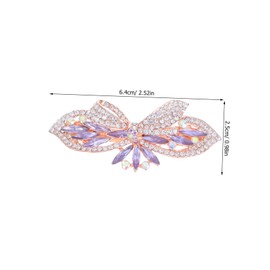 Baluue 2pcs Decorative Rhinestone Butterfly Hair Clips Durable Alloy Barrettes for Weddings Parties and Everyday Use Intricate Crystal Accents for Women