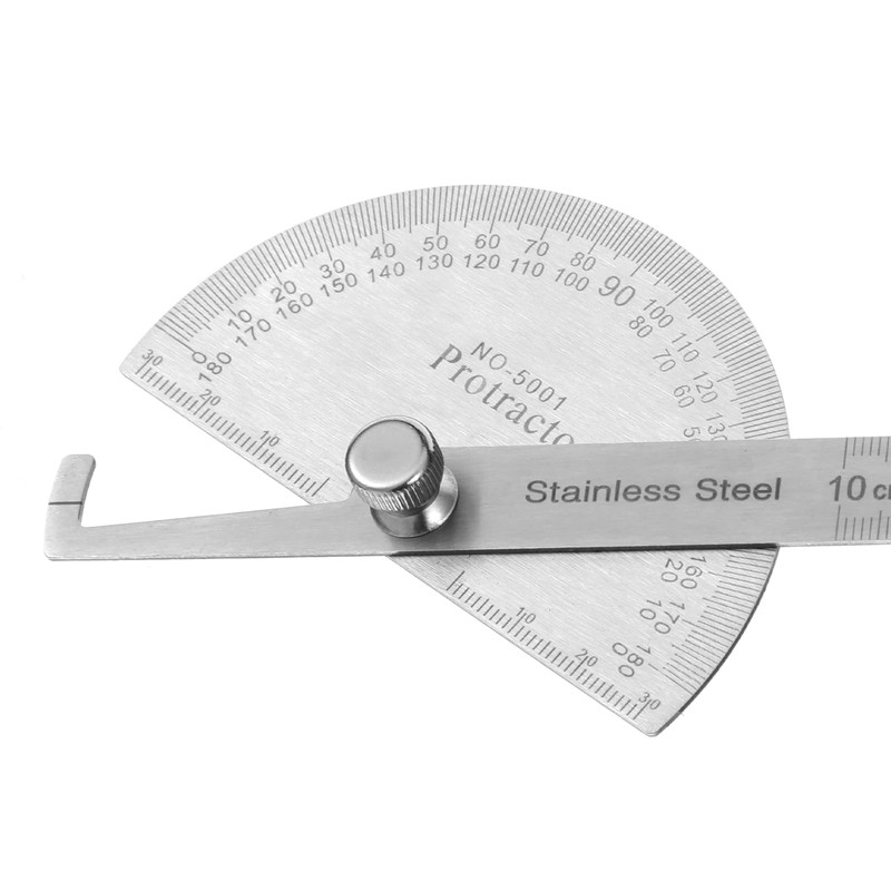 Stainless Steel Angle Protractor Miter Protractor Angle Finder 0-180 Degrees