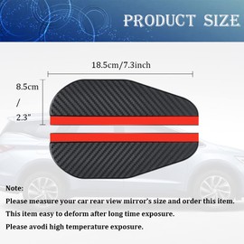 Smeyta Car Rearview Mirror Rain Eyebrow Shield,Car Mirror Rain Protector,Mirror Visor Guard for Most Car, Truck and SUV(Carbon Fiber,2Pack)