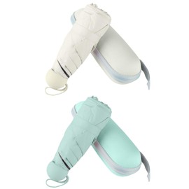 BAODINI Travel Mini Umbrella for Purse With Case-Small Compact UV Umbrella Protection Sun-Lightweight Tiny Pocket Umbrella UPF 50+ for Women, Girls