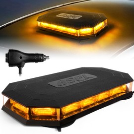 ASPL 16.5 Inch Roof Top Beacon Emergency Strobe Light 56 LED Magnetic Warning Caution lights bar Traffic Hazard Plow Light for Trucks Vehicles Construction Snowplow (Amber)