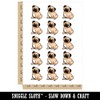 Pug Sitting Dog Temporary Tattoo Water Resistant Fake Body Art