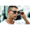 Perkanion Semi-Rimless Sunglasses Men Polarized Sun Glasses for Men Women