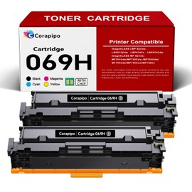 069H /069 Black Toner Cartridges High Yield MF753Cdw Compatible for Canon 069H 069 Toners Work with MF753Cdw MF751Cdw LBP674Cdw LBP674Cx MF752Cdw MF756Cx |069H Black Toner,2 Pack with Chip