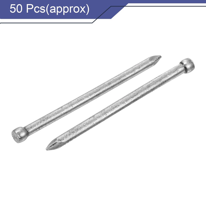 sourcing map Finishing Nails 50pcs 50mm 2 Inch Hand-Drive Hardware