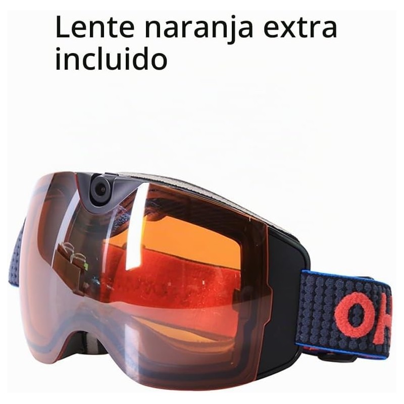 OhO Camera Ski Goggles, 4K Camera Snowboard Goggles with Adjusted