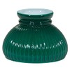 B&P Lamp® 6" Dark Green Cased Glass Ribbed Student Lamp
