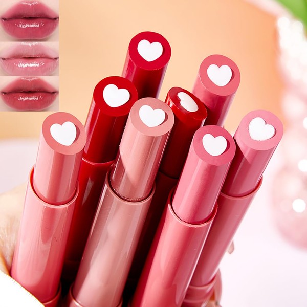 Tinted Heart Shape Jelly Lipstick 2-in-1 Lip Blam Lipstick Set