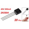 2N3904 Through Hole 3 Pins NPN Bipolar Transistors 20 Pcs