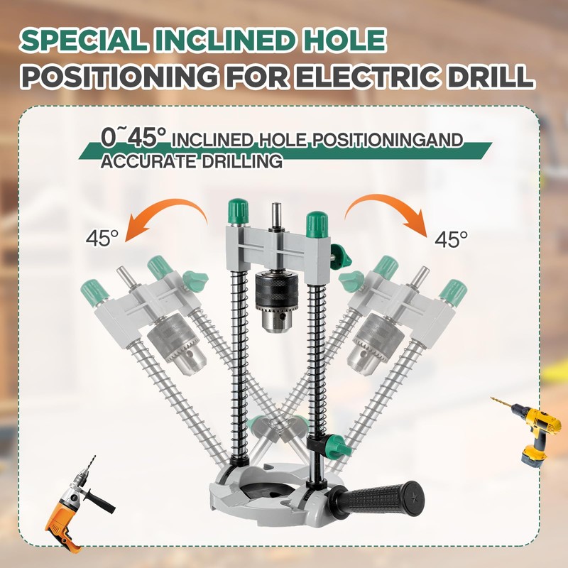 Zonon Portable Drill Guide Attachment Multi Angle Drill Press for