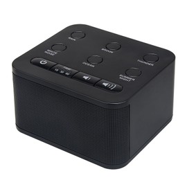 BIGMONAT White Noise Machine, Fast Sleep Machine, 6 Natural Soothing Sounds, Portable White Noise Machine, Suitable for Infants and Adults, Powered by AC Adapter (Included), Black