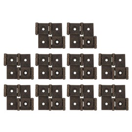uxcell Double Acting Hinges Folding Screen, 10Pcs 2.13" Double Swing Hinges Retro Style 270 Degree Rotation Screen Door Hinges, Red Bronze