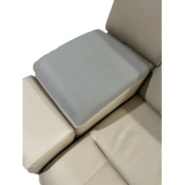 Car Console Covers Plus Made in USA Sofa Console Protector – Stylish Fleece Console Cover, Protects from Wear & Stains, Hides Damage (Light Gray)