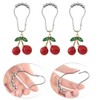 Kinwot Decorative Cherry Shower Curtain Hooks Rings for Bathroom Shower