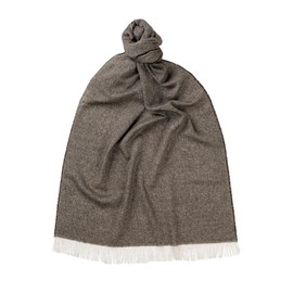 Glen Isla 100% Cashmere Summer Lightweight Scarf/Shawl - Brown | Made In Scotland