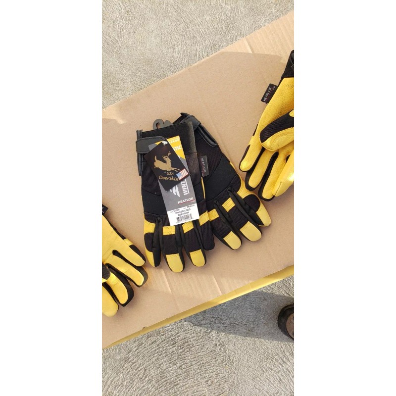 MAJESTIC WINTER HAWK WINTER LINED DEERSKIN GLOVES 2150H w/HEATLOK Size