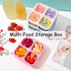 4Pack Snack Box, 4-Compartment Bento Box, Compartment Lunch Box, Reusable