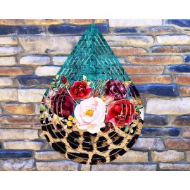 Liberty Flags & Gifts Leopard Skin Roses 10" Teardrop Hanging Wind Spinner Yard Decor Kinetic tdws010
