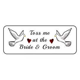 Unbranded 30 Wedding bird seed toss, rice toss Stickers, labels, tags, wedding favors