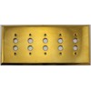 Unlacquered Polished Brass 5 Gang Push Button Light Switch Wall