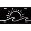 Diamond Etched Products Engraved Sun Ocean Wave Beach Car Tag