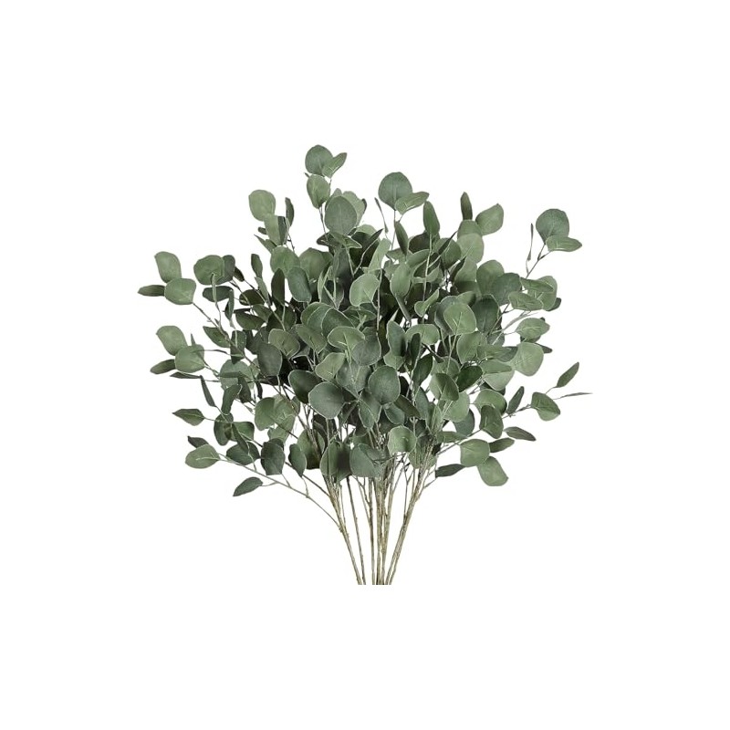 Hojas de Eucalipto Artificial para 6 Piezas, Decoración de Casa,Ramas