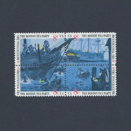 Boston Tea Party - Mint Set of 4 Vintage Stamps 51 Years Old!