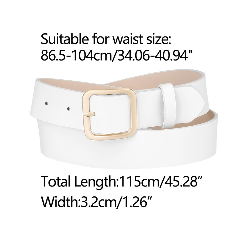 Allegra K Women's Wide Belt Wide Waist Belt Adjustable Pin
