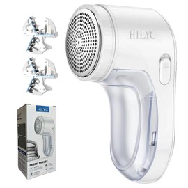 Rechargeable Fabric Shaver, Lint Remover for Clothes & Furniture, 3-Leaf Blades, Safety Lock, Pilling Remover Depiller for Fuzz, Lint, Pills, Bobbles【Send 2 Blades externally】