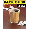 Zuvo Ripple Takeaway Paper Coffee Cups - [30 Cups -