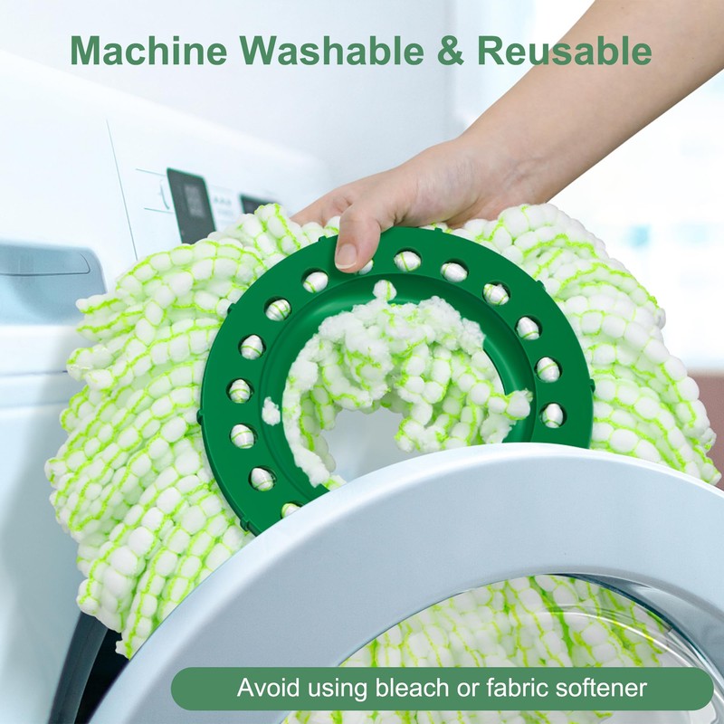 2pcs Spin Mop Replacement Head, Mop Head Replacement for Libman