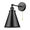 VinTopsh Industrial Farmhouse Wall Sconce with Pull Chain Switch, Metal